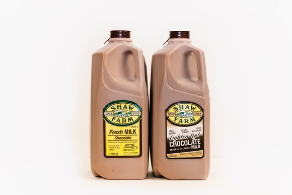 Shaw Farm - Lighten Up™ Chocolate Milk, half-gallon