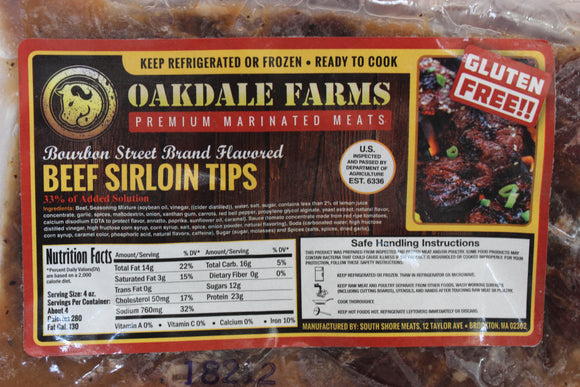 Oakdale Farms Steakhouse  Sirloin Tips- 1.5lbs