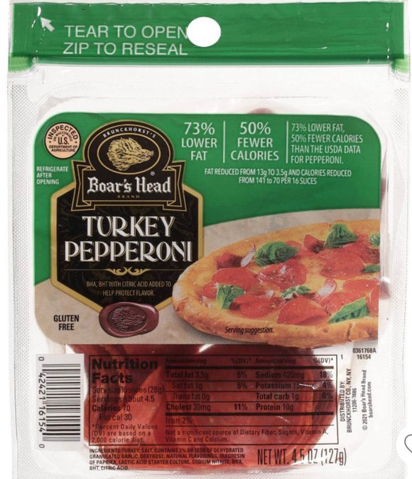 Boar’s Head turkey pepperoni