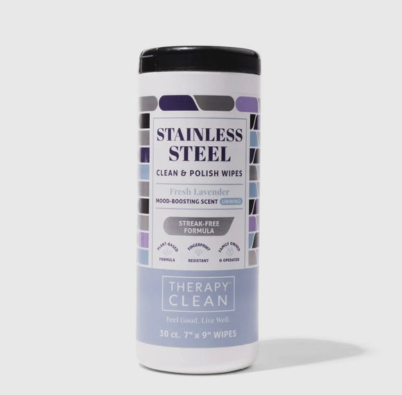 Therapy Clean-Stainless steal wipes- Fresh Lavender
