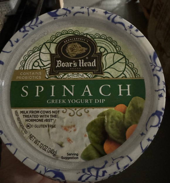 Boar’s Head Spinach Greek Yogurt dip