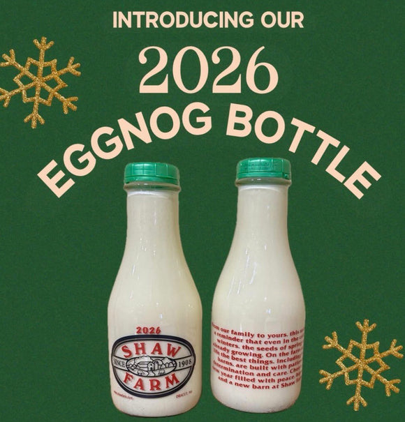 Shaw Farm -Egg Nog Quart Holiday Bottle