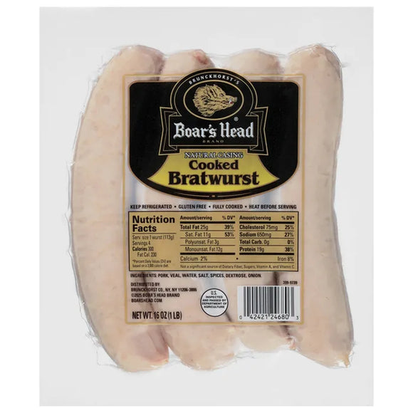 Boar's Head Cooked Bratwurst