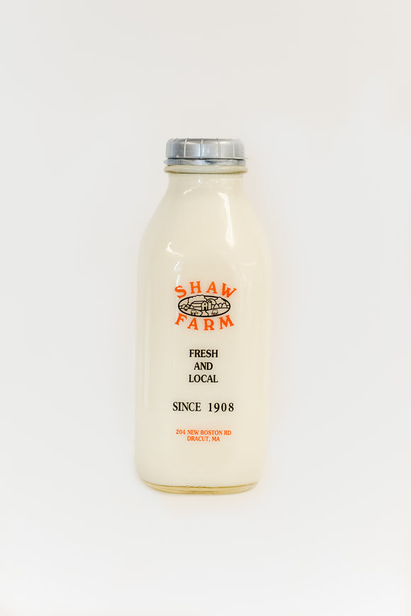 Shaw Farm - 2% Milk, quart returnable bottle