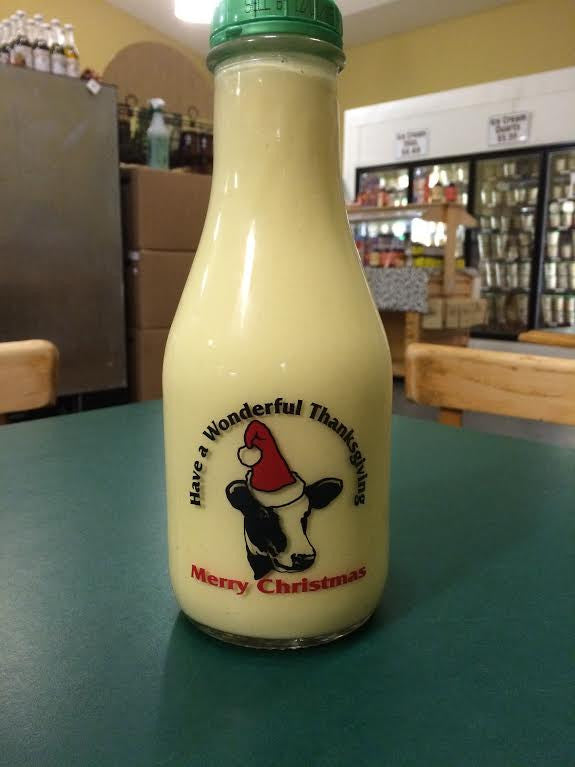 Shaw Farm -Egg Nog Quart Holiday Bottle